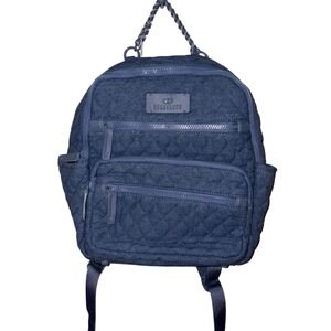 Heartlove by Charo Quilted Denim Backpack Blue Jean NWT